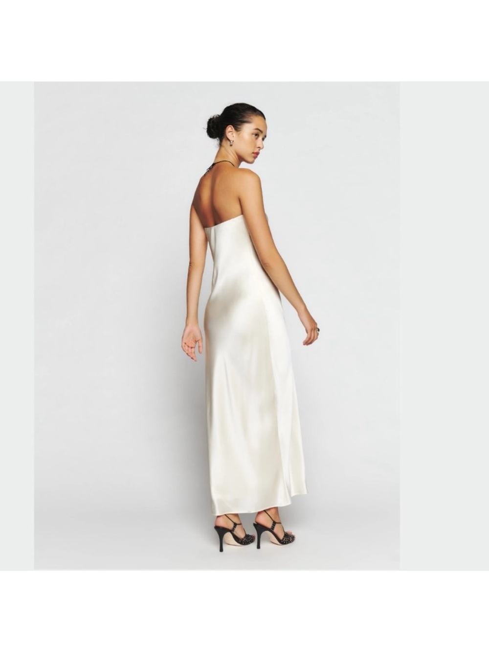 Reformation Joana Silk Dress - Fior Di latte - Picture 4 of 6